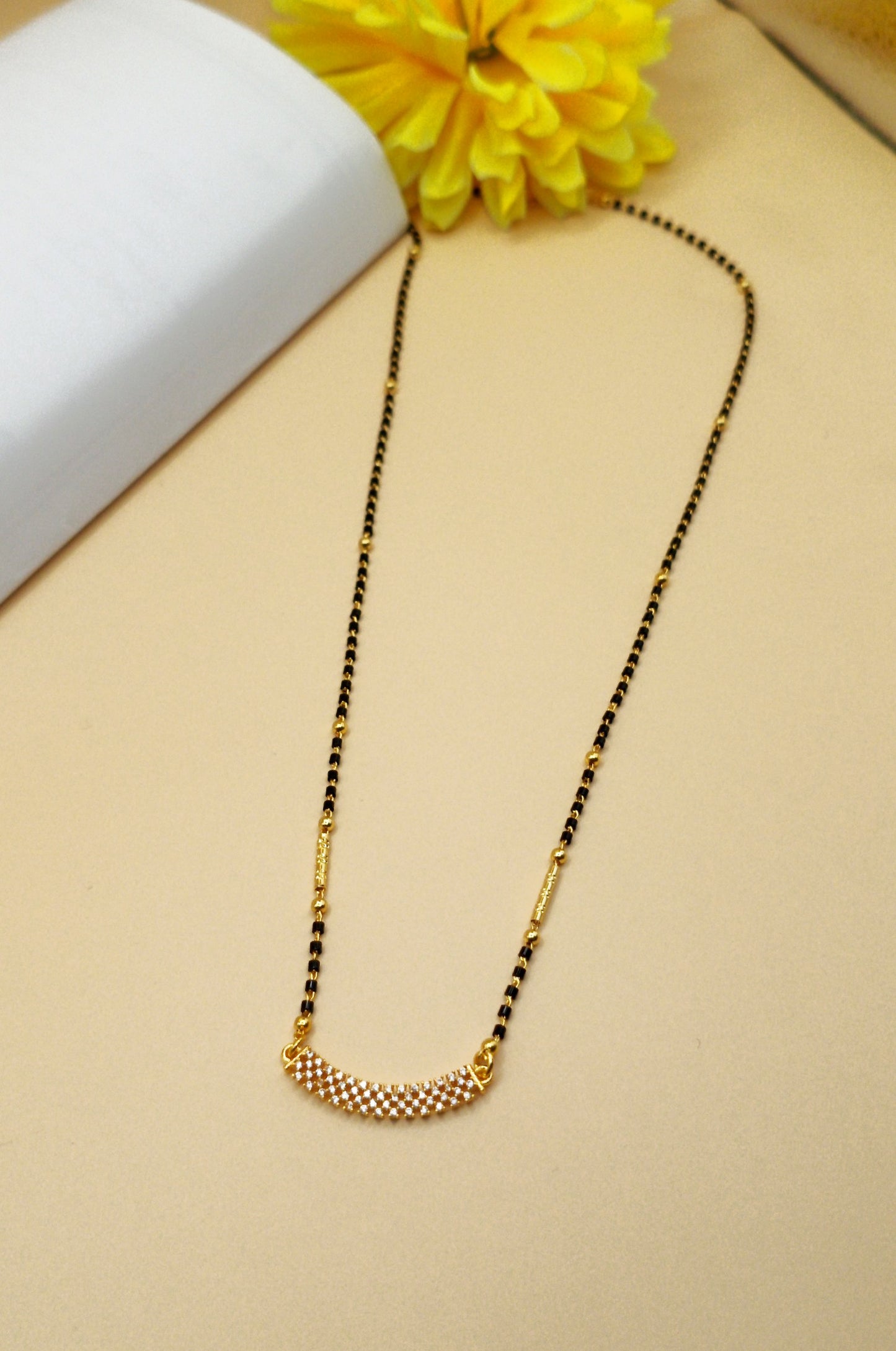 Gold Plated_American Diamond Mangalsutra