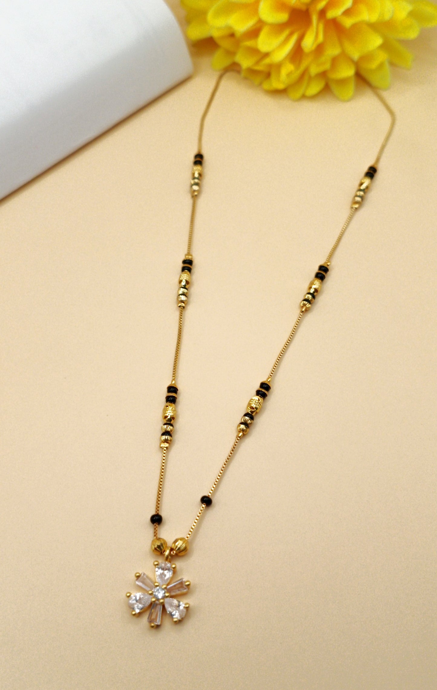 Gold_Plated American Diamond Mangalsutra