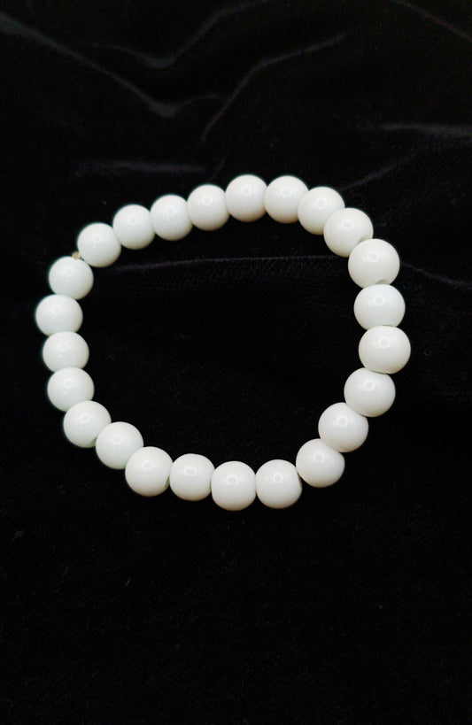 White Beads Bracelet