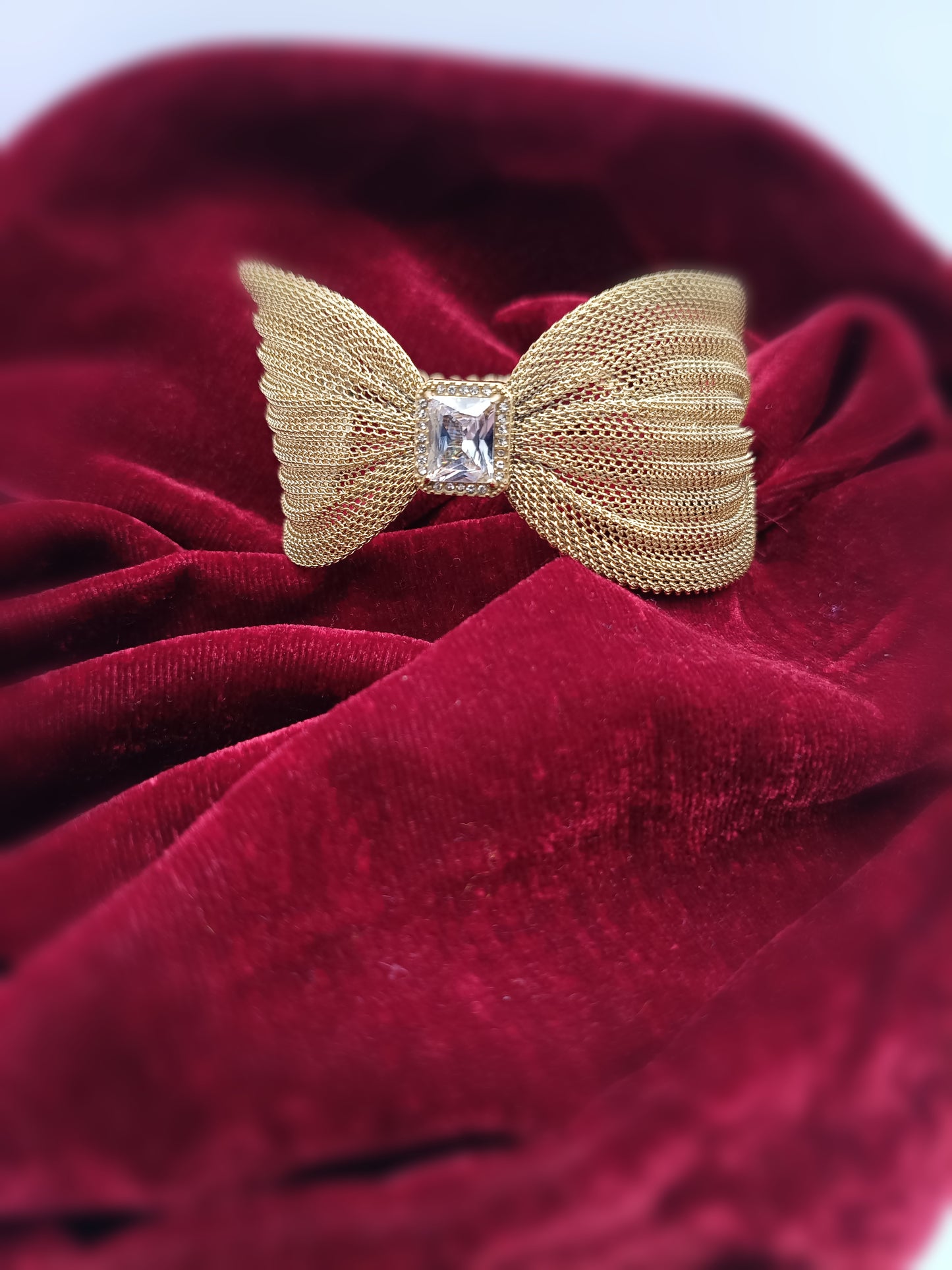 Gold Plated_Mesh Gold-Tone Bracelet
