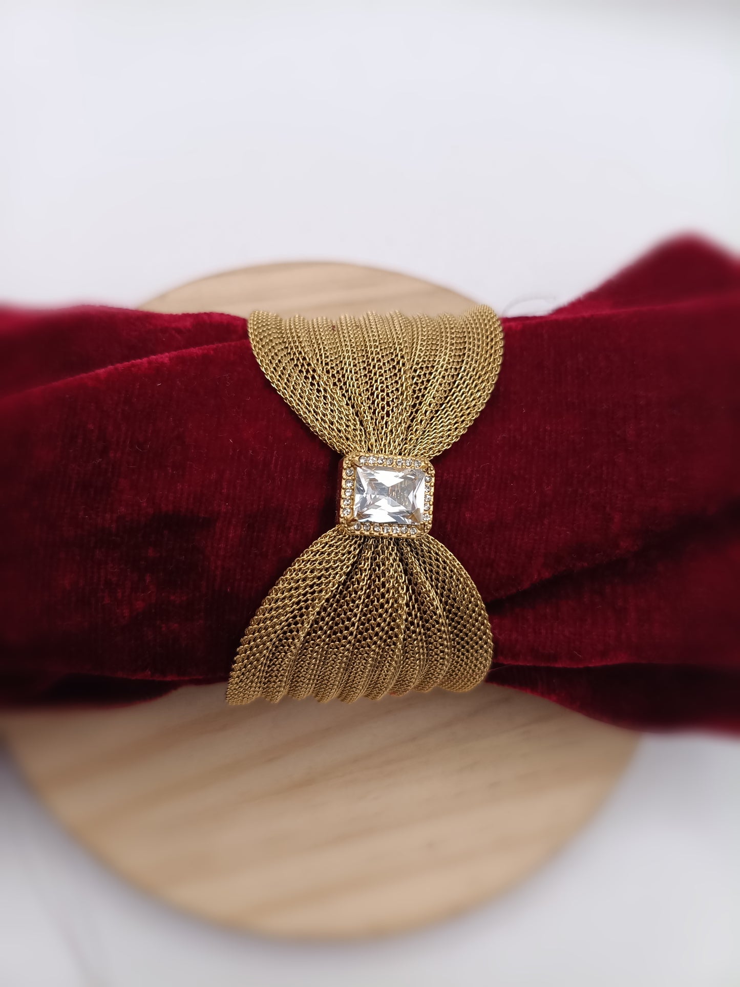 Gold Plated_Mesh Gold-Tone Bracelet