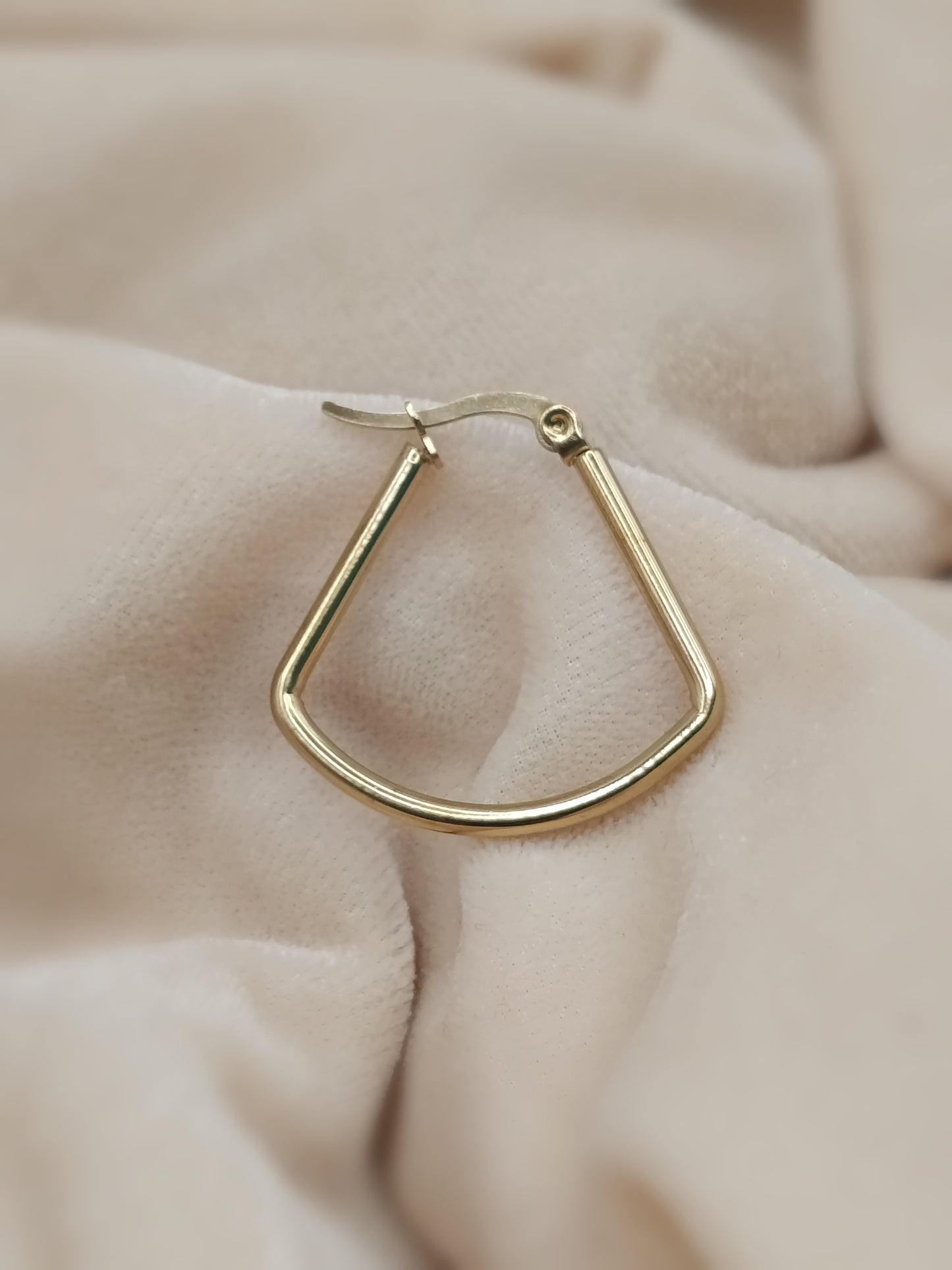 Gold-Toned Geometric Hoop Earrings