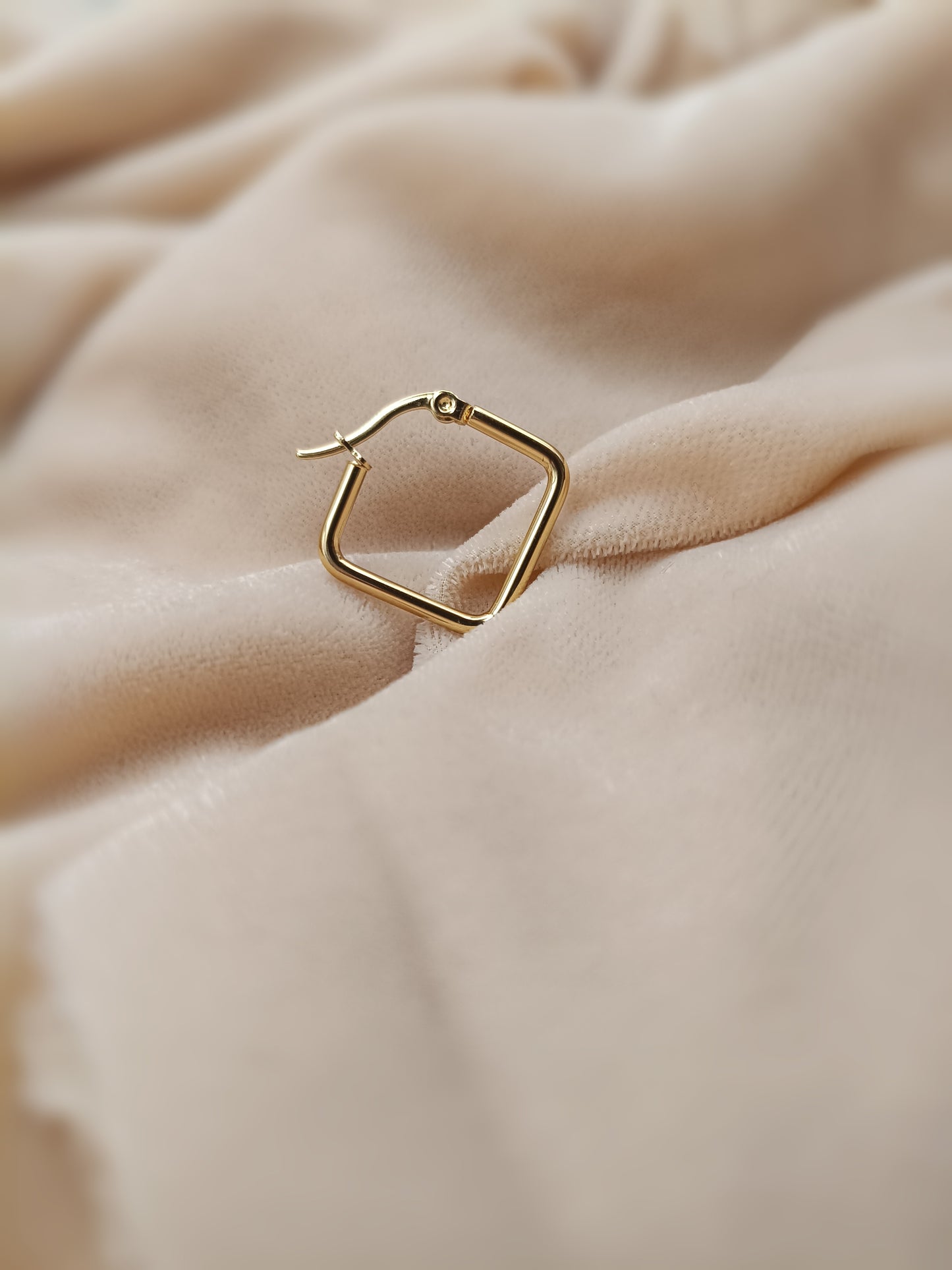 Gold-Toned Square Hoop Earrings