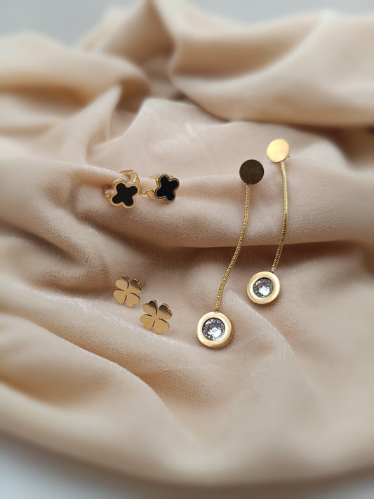 Gold Plated_Earrings Combo Set