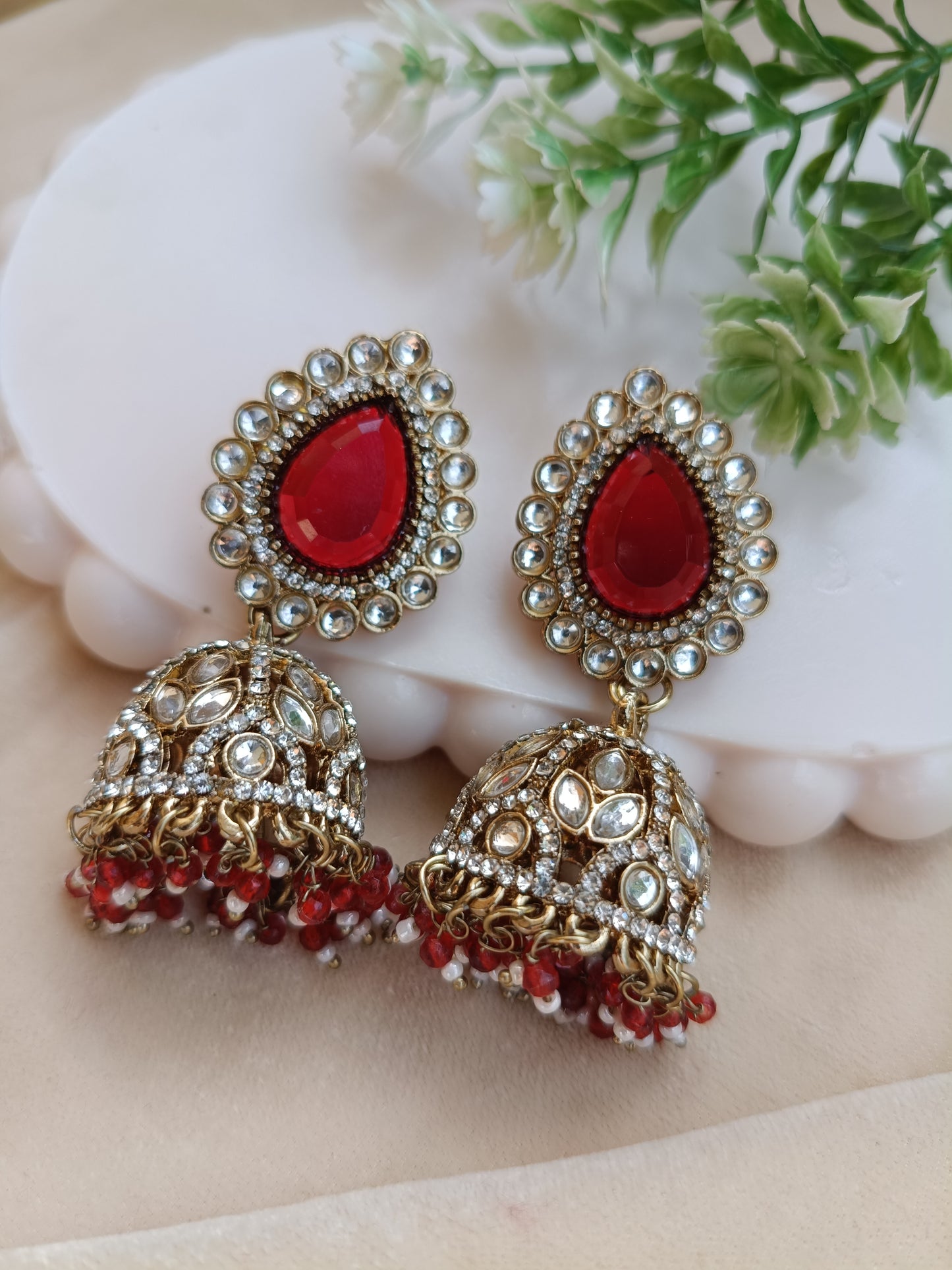 Kundan Polki_Jhumka Earring Set
