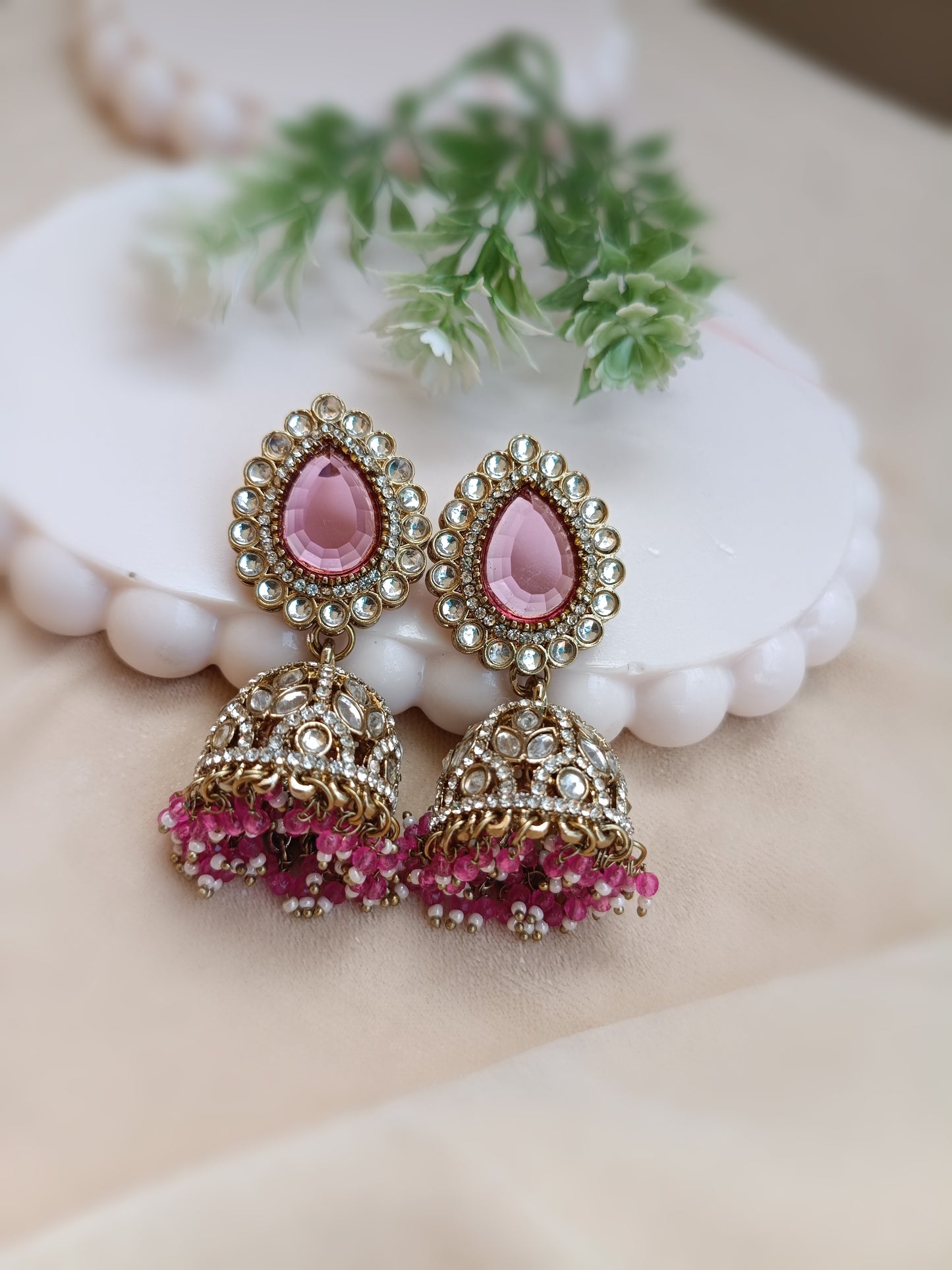 Kundan Polki_Jhumka Earring Set