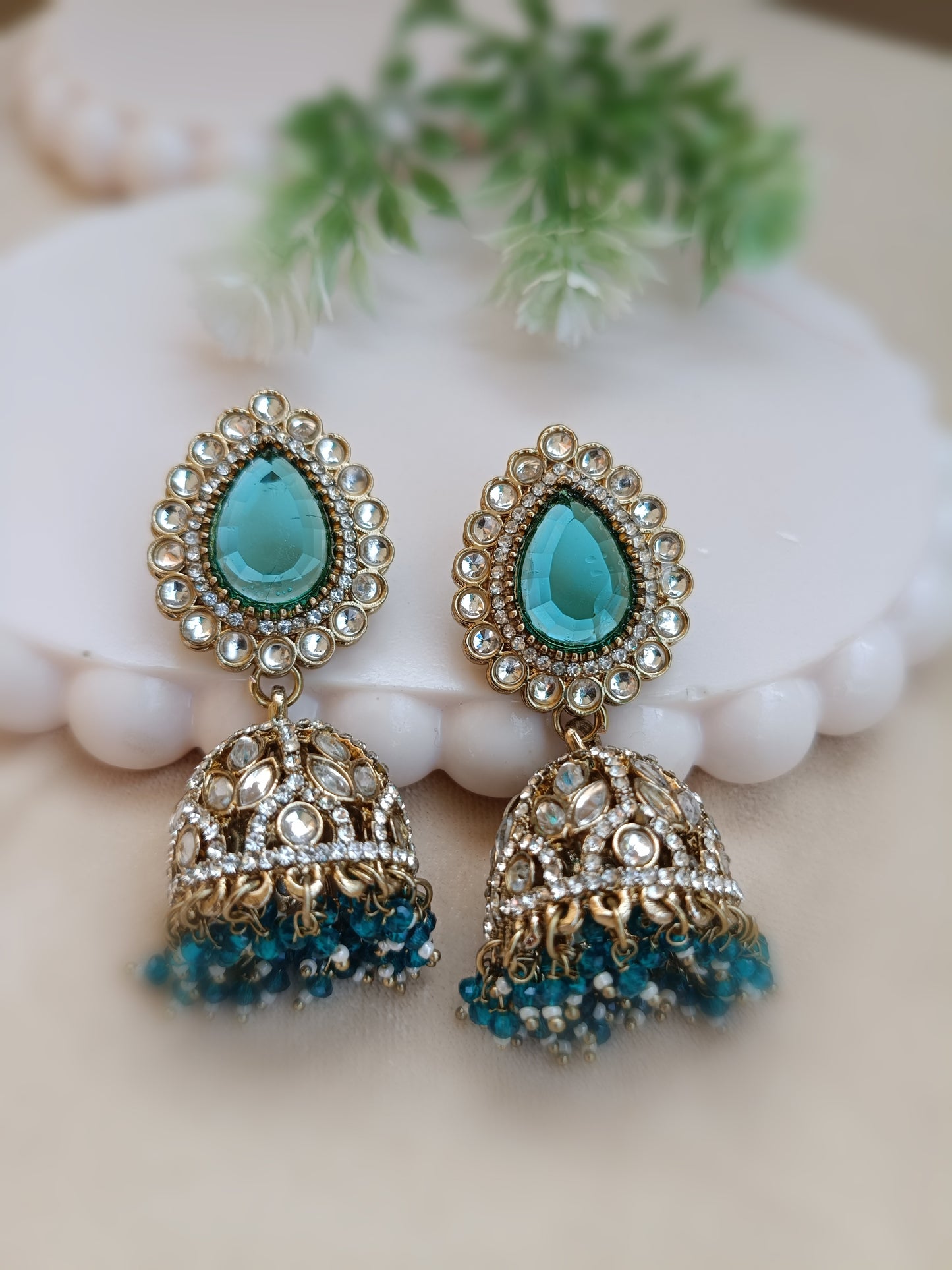 Kundan Polki_Jhumka Earring Set