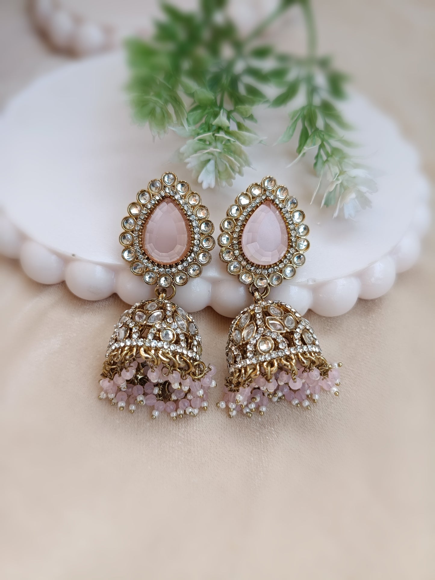 Kundan Polki_Jhumka Earring Set