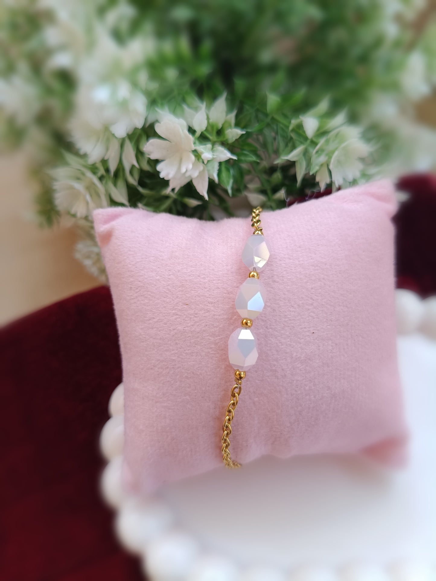 Gold Plated_Rose Quartz Bracelet