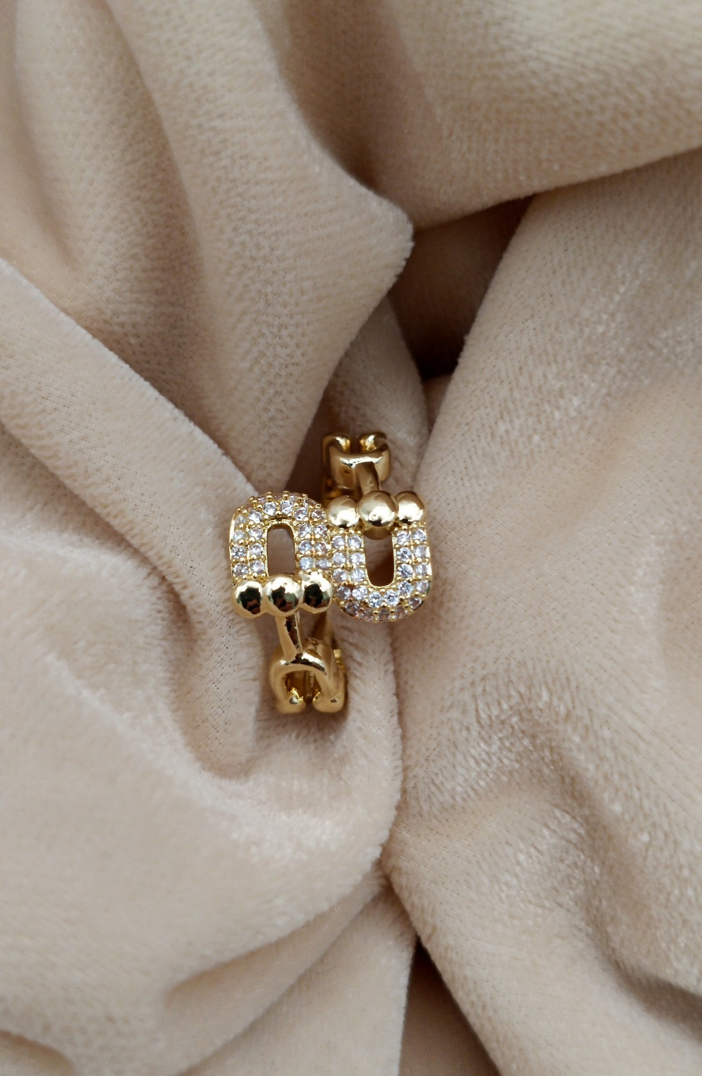 Anti Tarnish_Gold Plated Adjustable Alphabet Ring