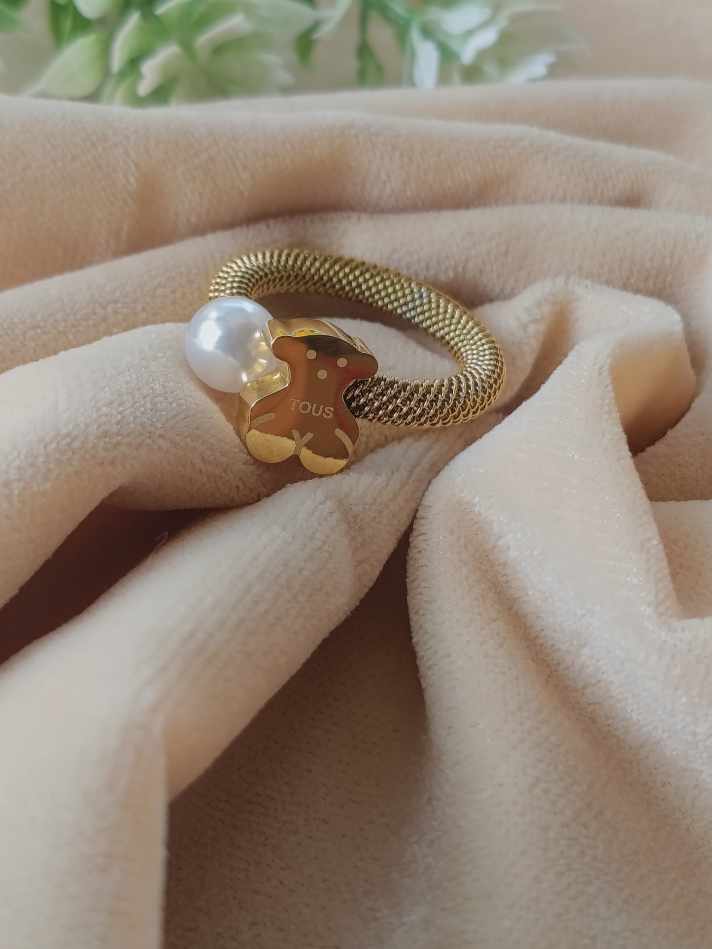 Anti Tarnish_Gold Plated Tous Icon Ring