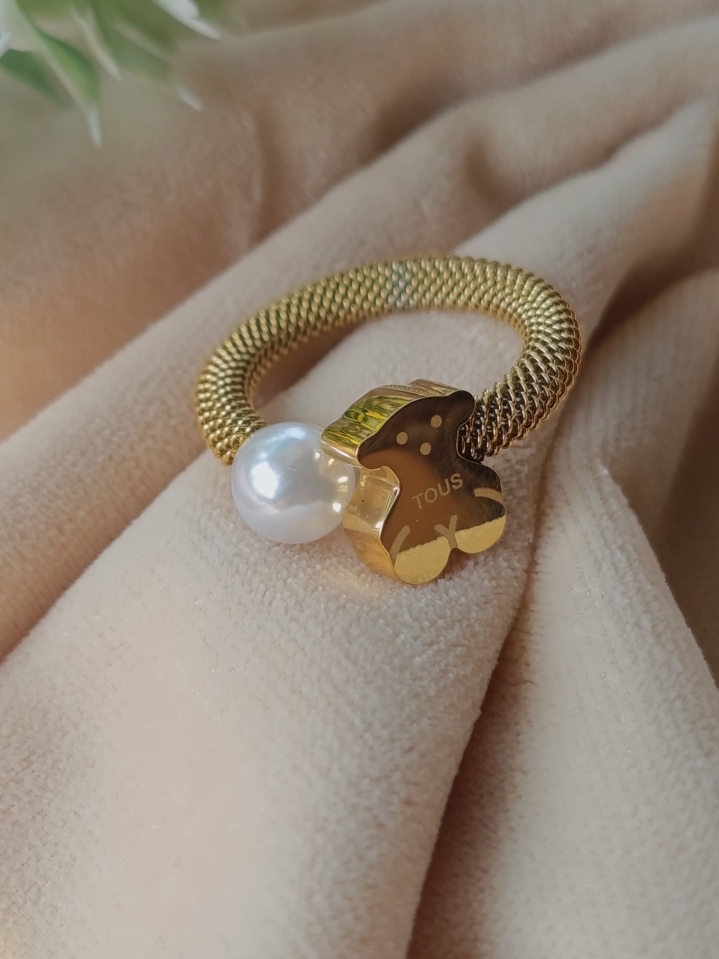 Anti Tarnish_Gold Plated Tous Icon Ring