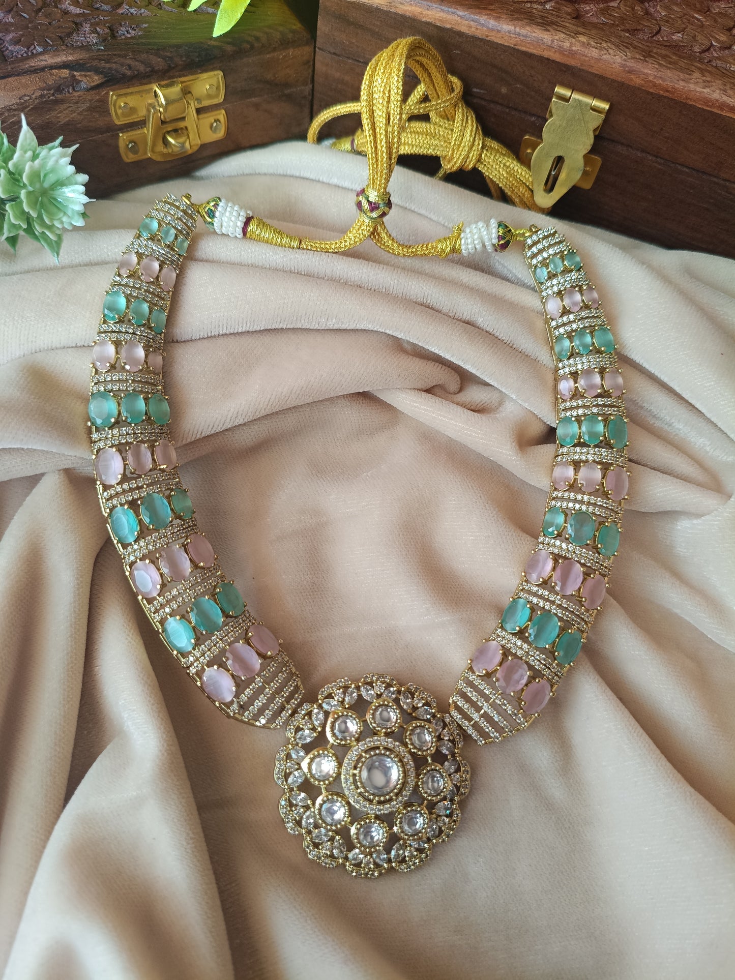 Victorian Moissanite Diamond Necklace Set