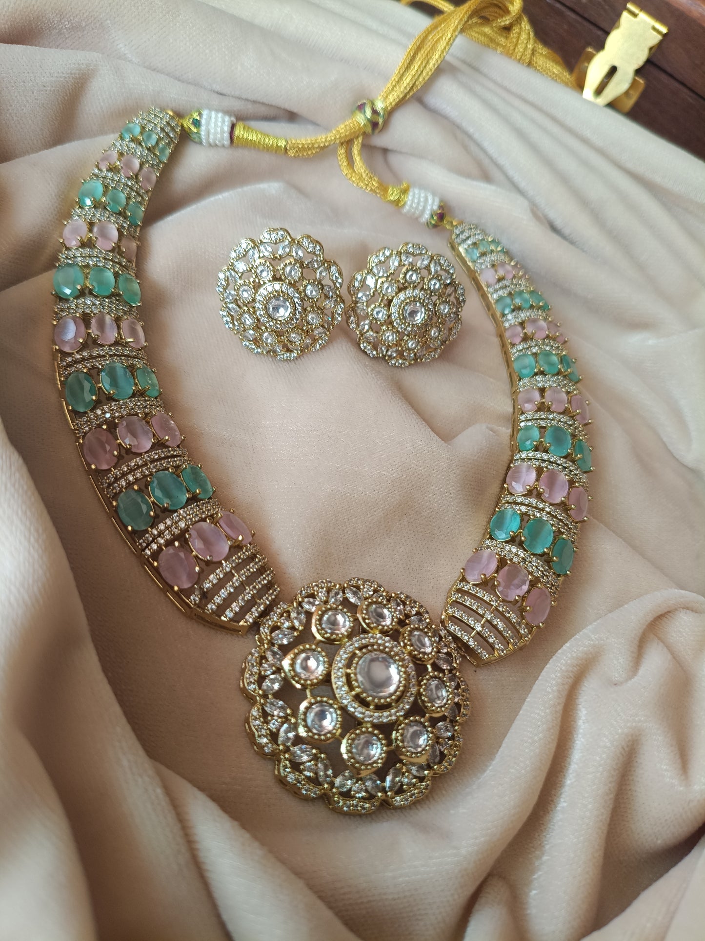 Victorian Moissanite Diamond Necklace Set