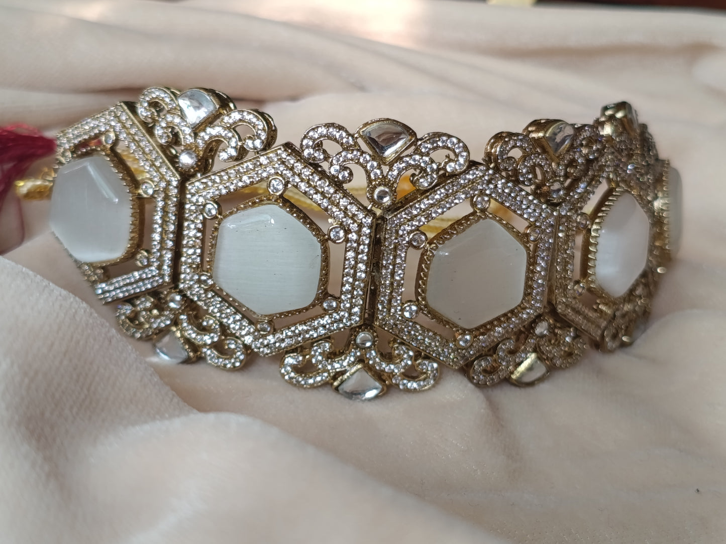 Gold-Toned Ethnic Choker Necklace Set