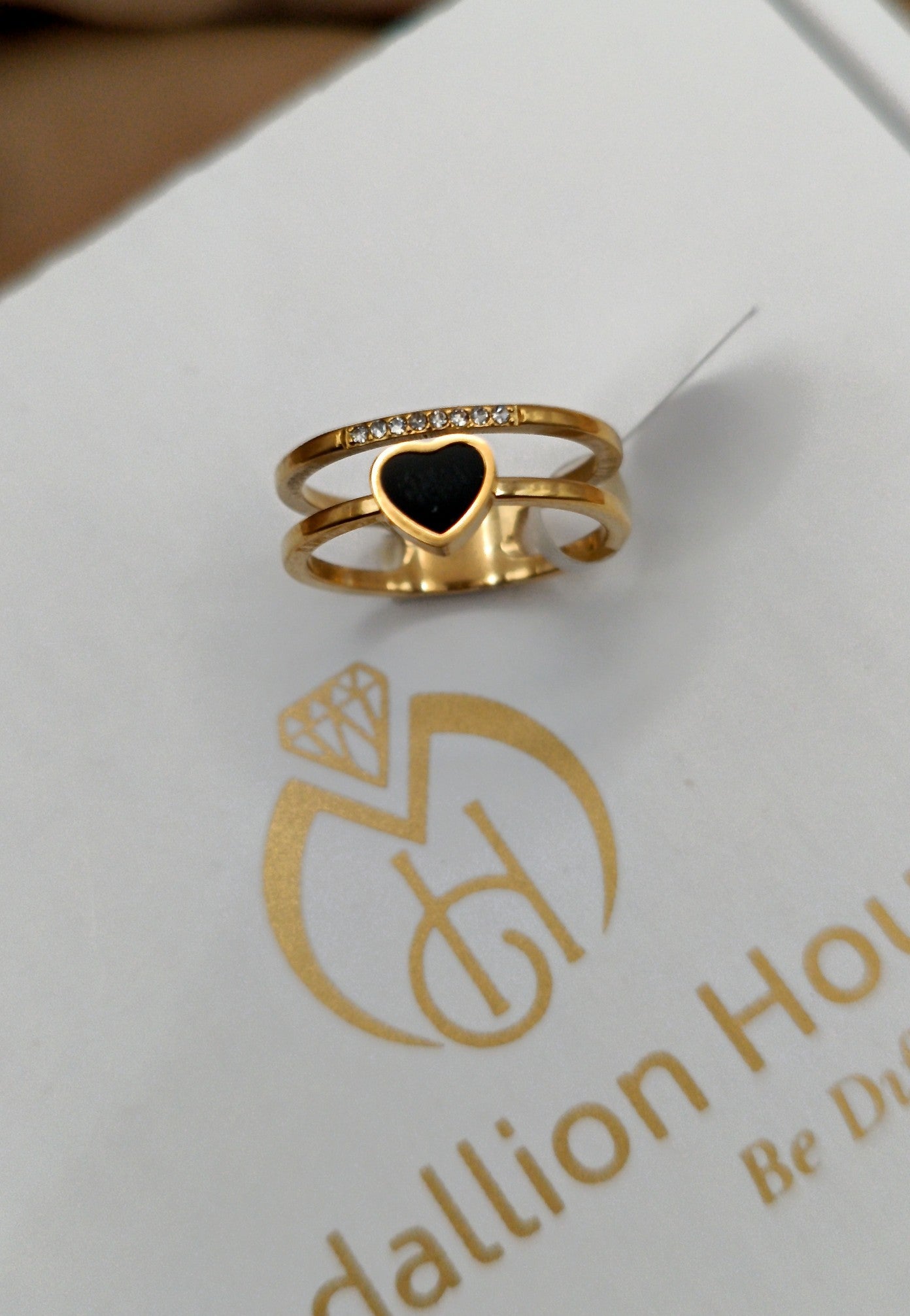 Anti Tarnish_Gold Plated Heart Shape Ring