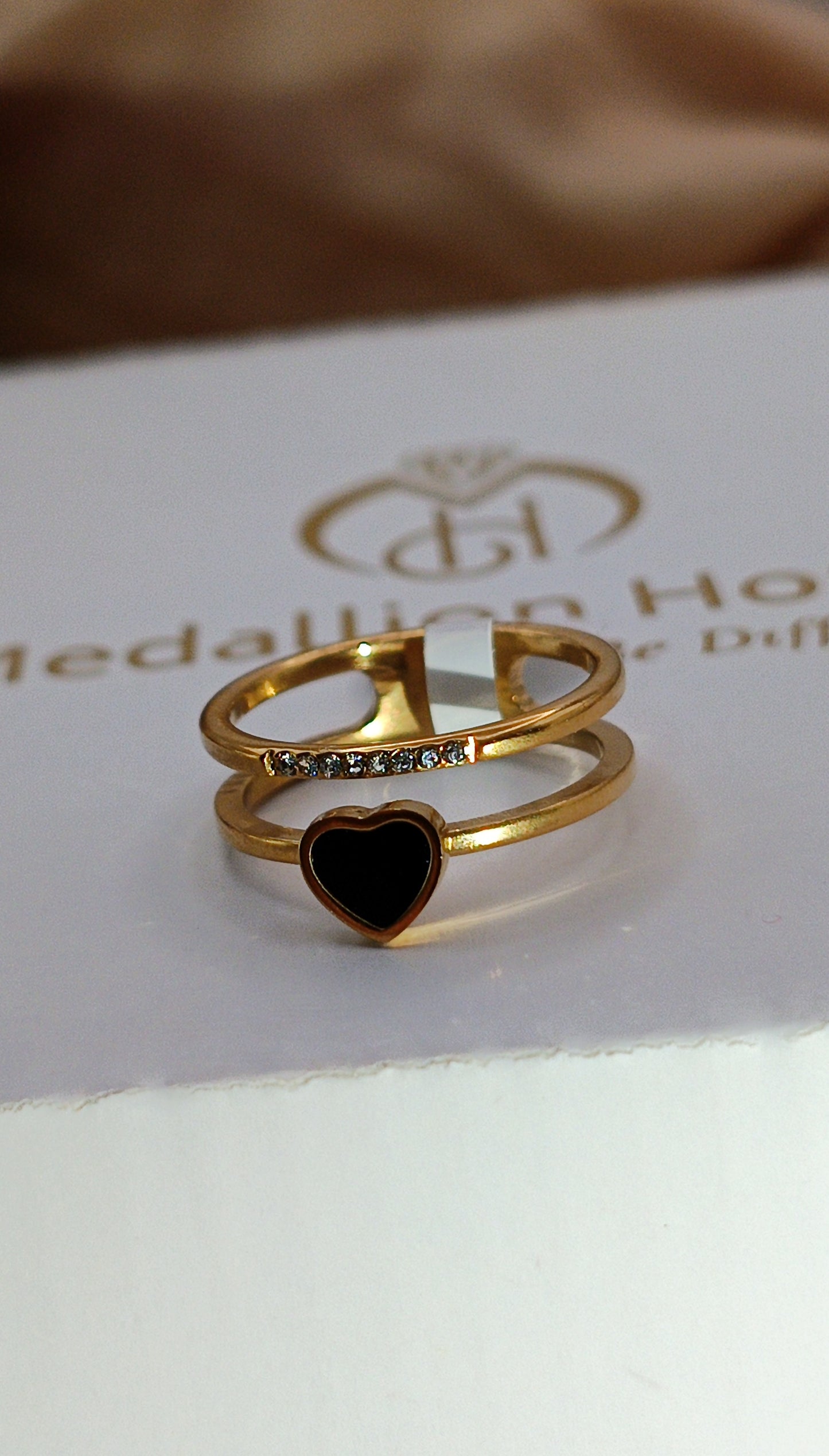 Anti Tarnish_Gold Plated Heart Shape Ring
