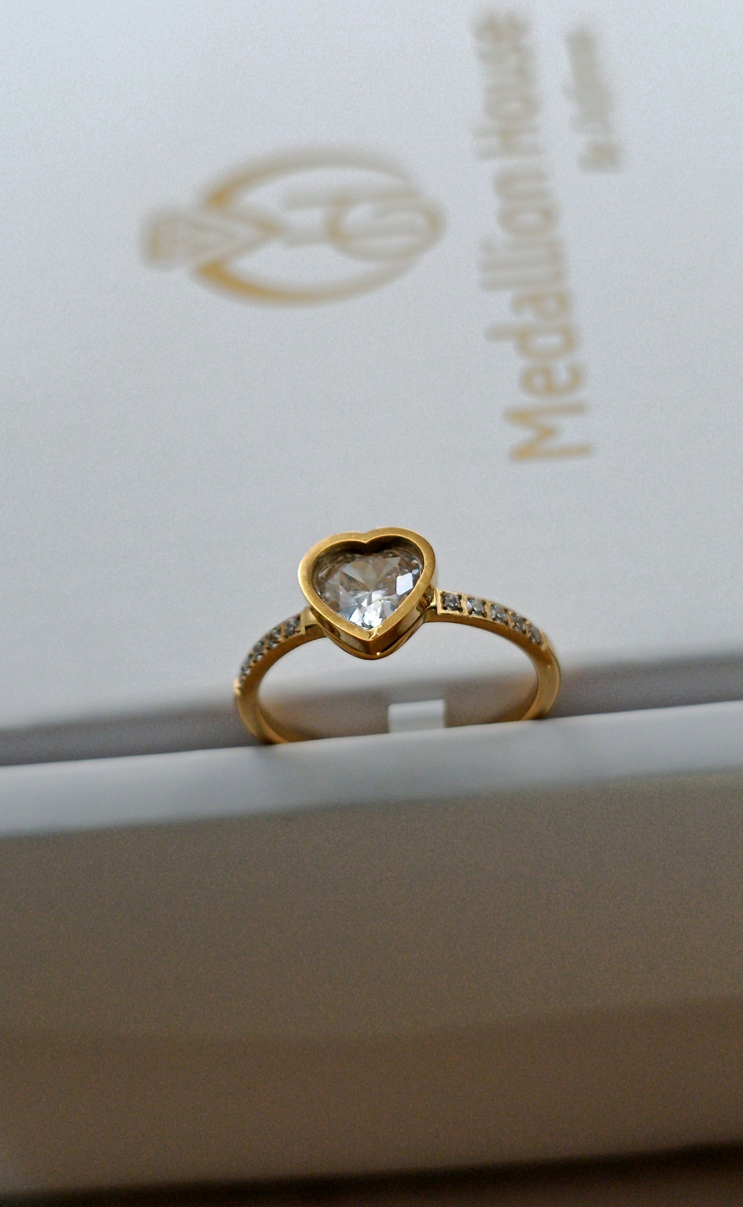 Anti Tarnish_Heart Shape Solitaire Diamond Ring