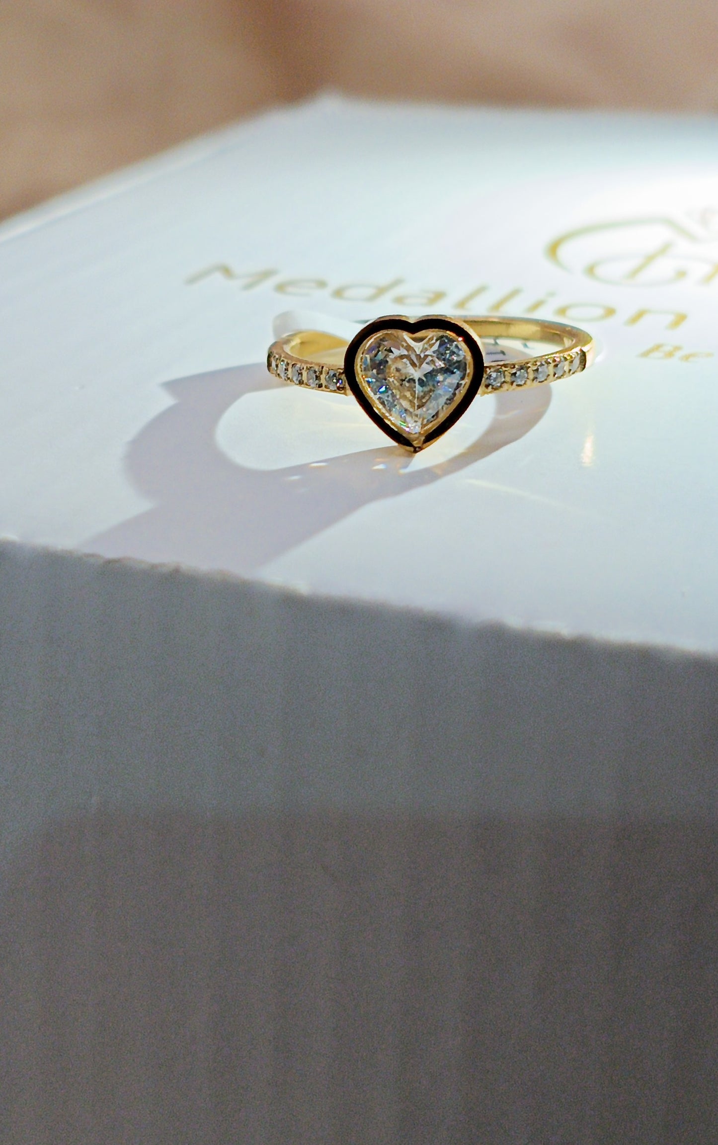 Anti Tarnish_Heart Shape Solitaire Diamond Ring