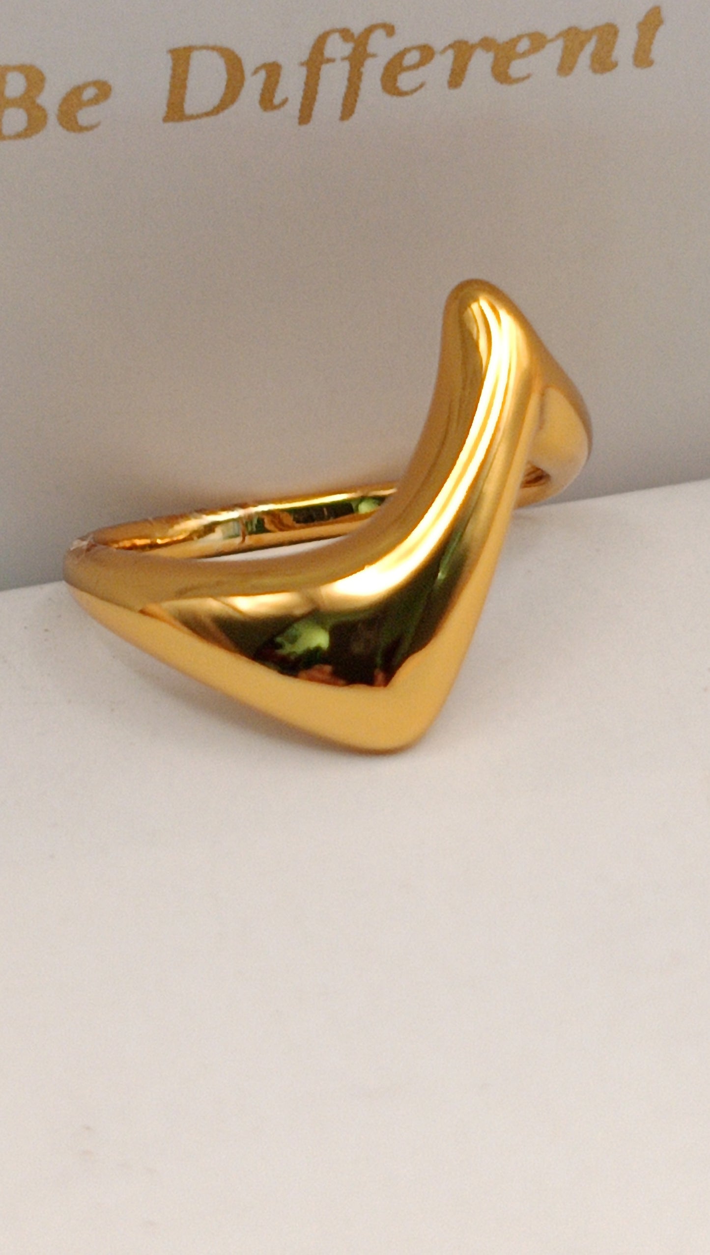 Anti Tarnish_Gold Plated Twisted Ring