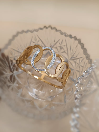 Anti Tarnish_Trendy Hollow Circle Bracelet