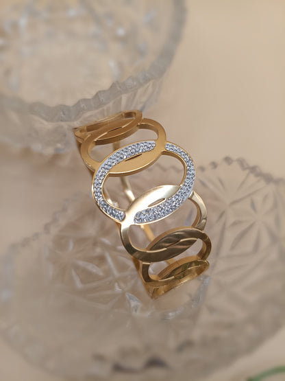 Anti Tarnish_Trendy Hollow Circle Bracelet