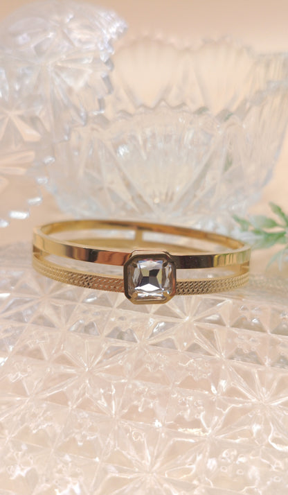 Anti Tarnish_Octagon-Cut Crystal Bracelet