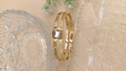 Anti Tarnish_Octagon-Cut Crystal Bracelet