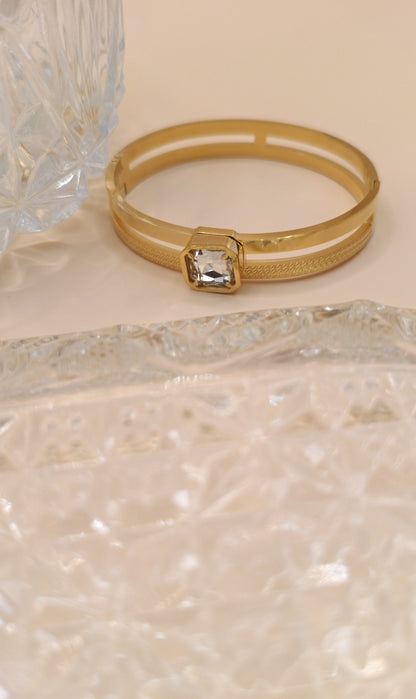 Anti Tarnish_Octagon-Cut Crystal Bracelet