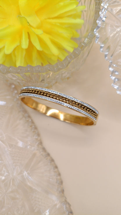 Anti Tarnish_Eterna Dual-Tone Chain Bracelet