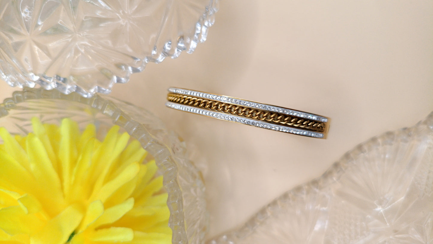 Anti Tarnish_Eterna Dual-Tone Chain Bracelet