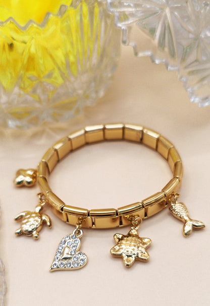 Anti Tarnish_Italian Turtle Charm Bracelet