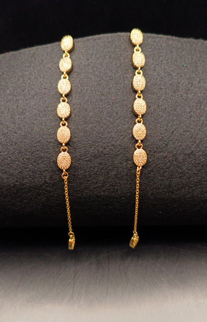 Anti Tarnish_Gold Lariat-Style Pendant Necklace Set