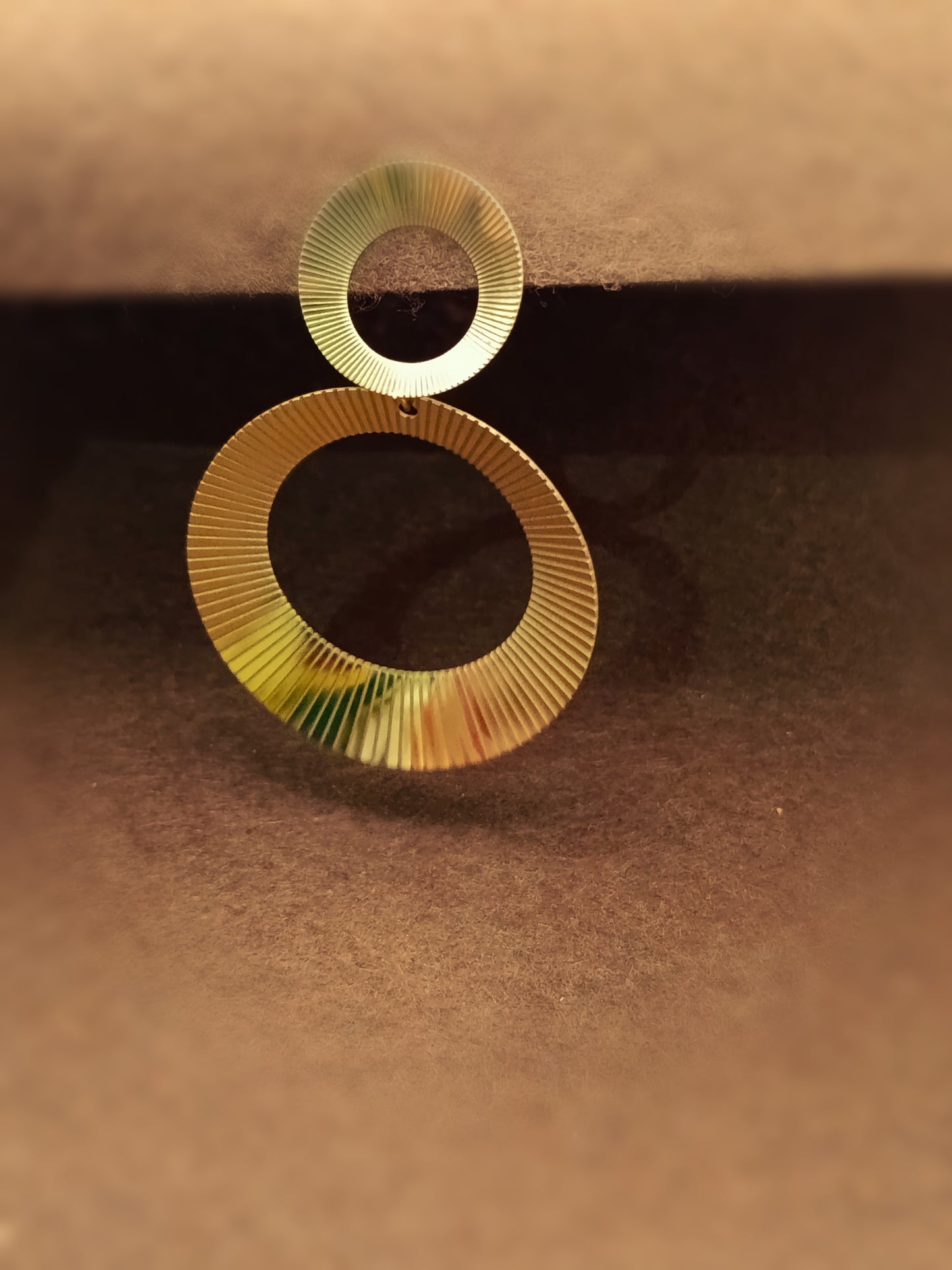 Anti Tarnish_Gold Plated Circa Dangle Earrings