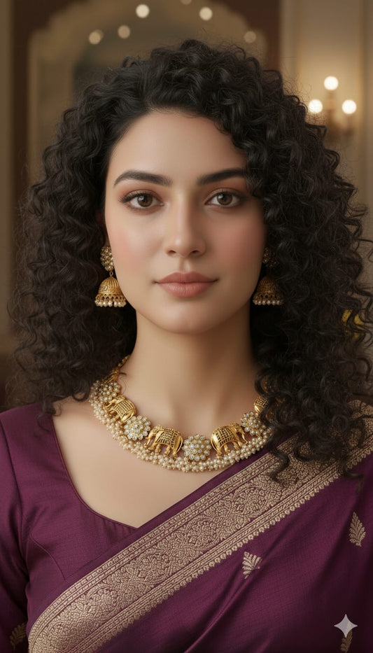 Gold Plated_Traditional Temple Jewellery Set